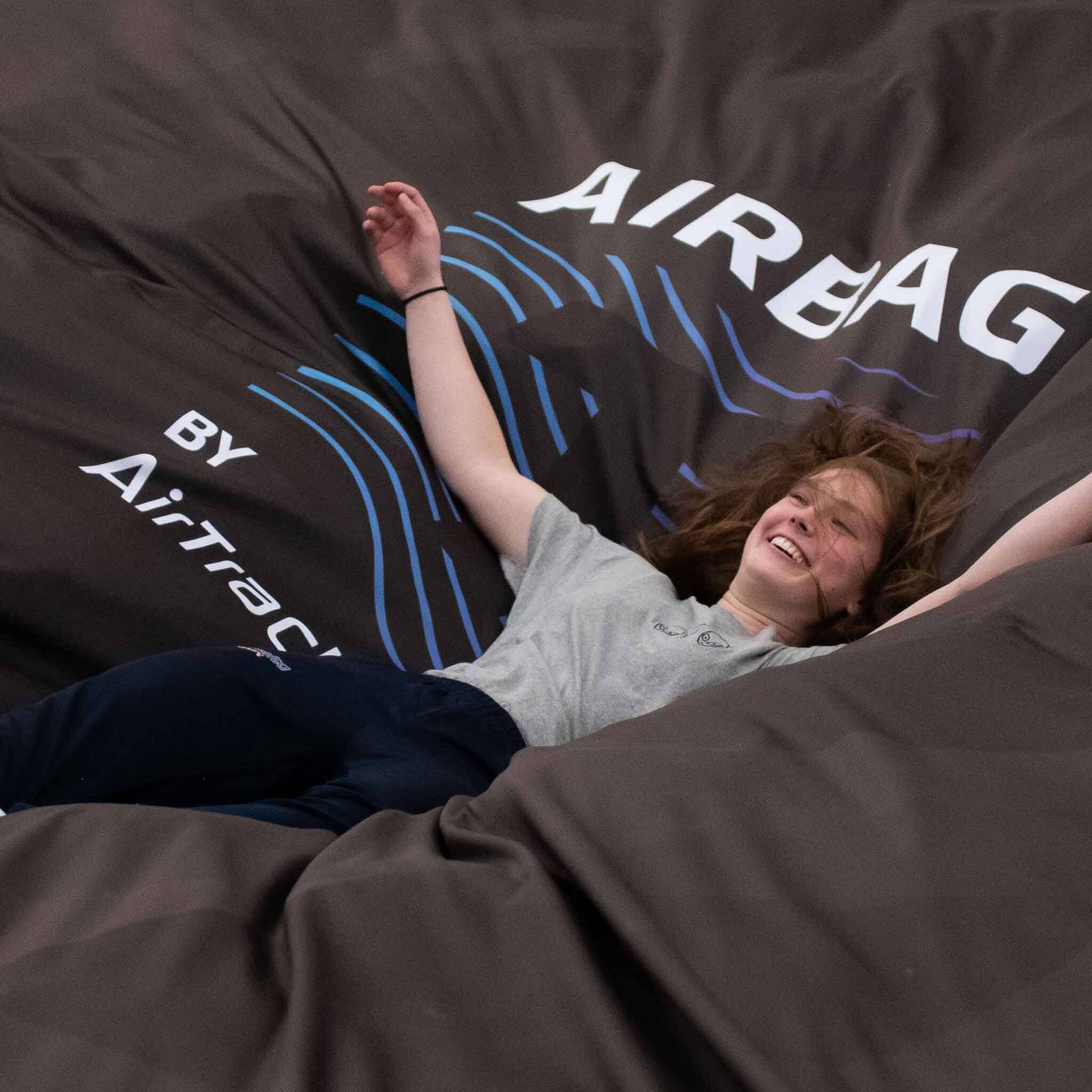 safe landing in the AirTrack Factory AirBag T