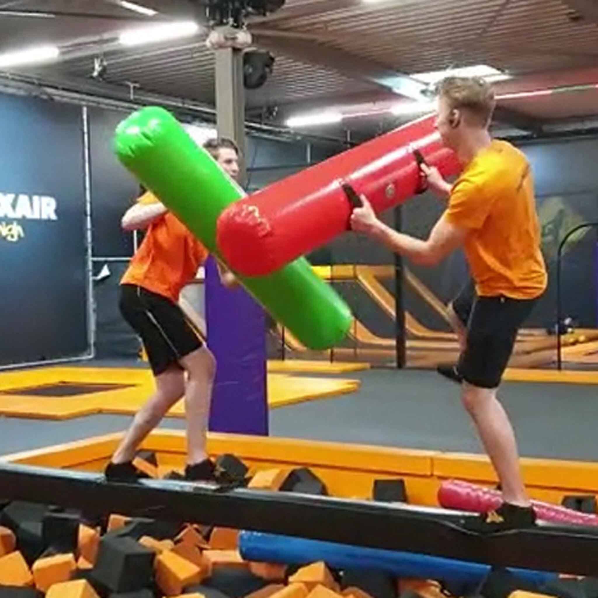 Battlebeams used in foam pit