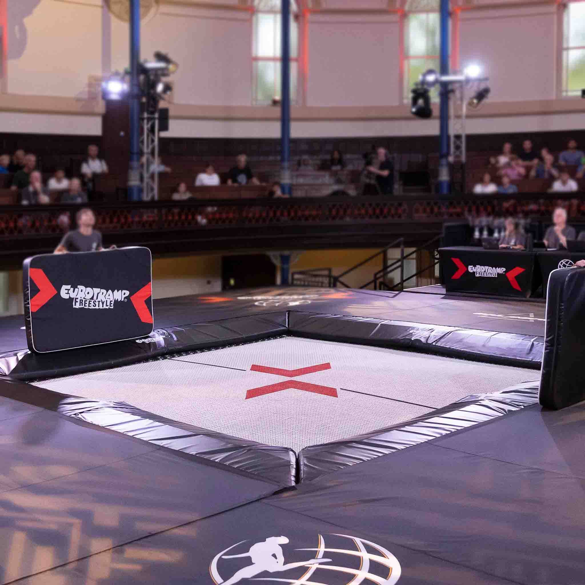 Eurotramp Fivesquare trampoline in use