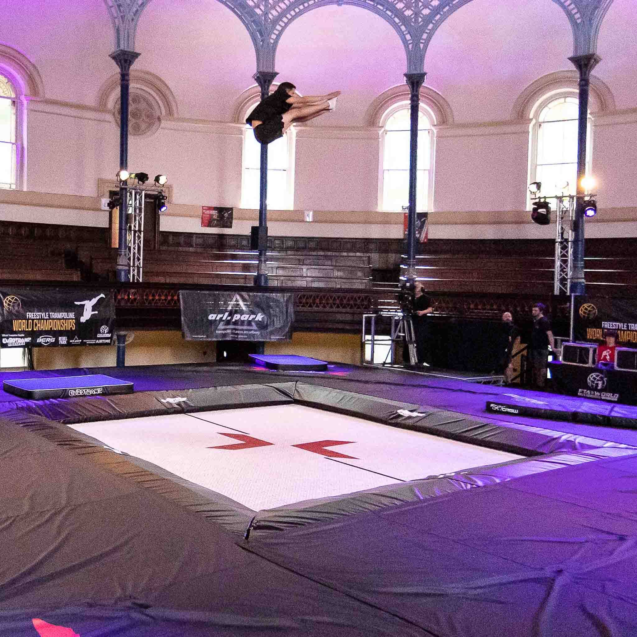 Fivesquare trampoline at the freestyle trampoline championships