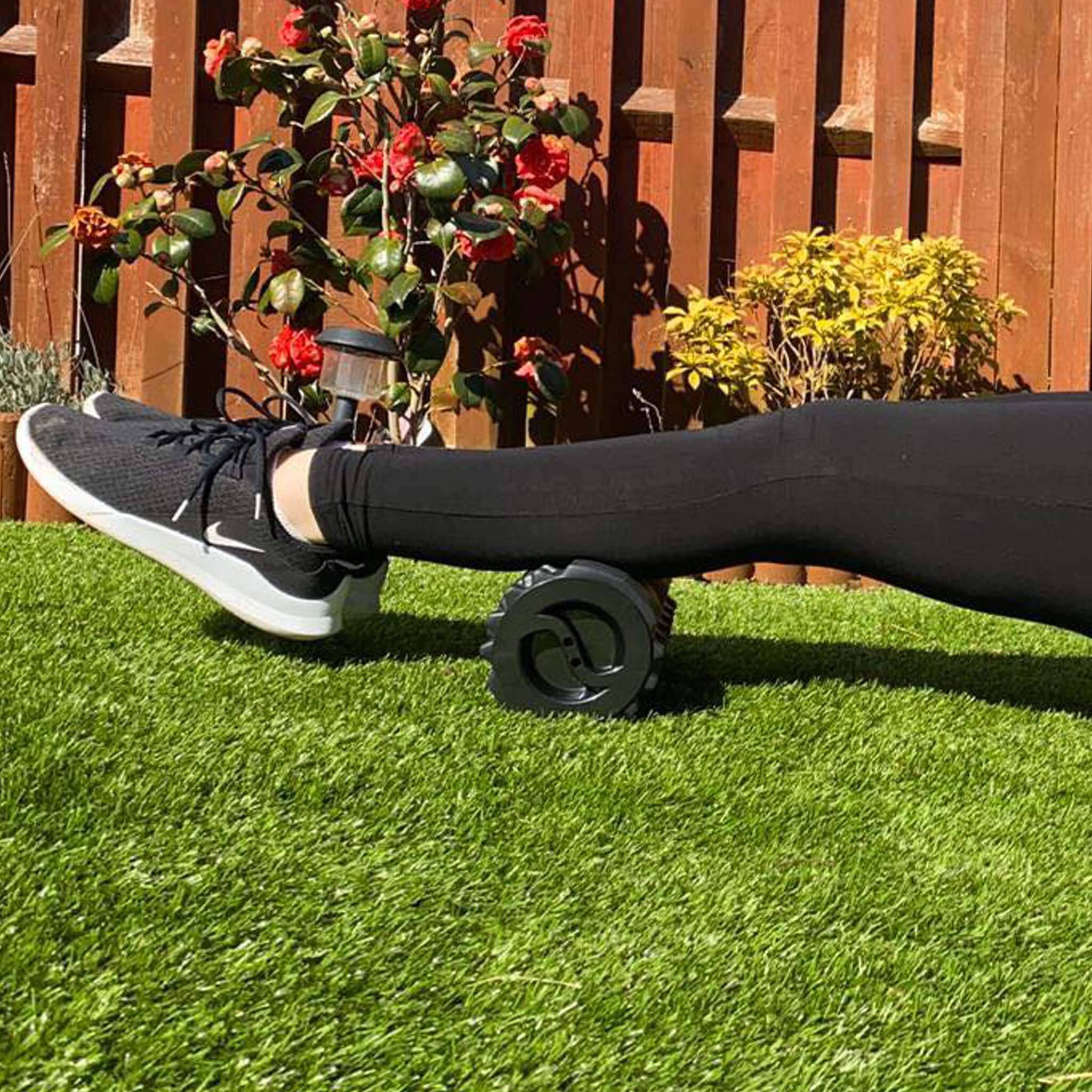 gym user foam roller