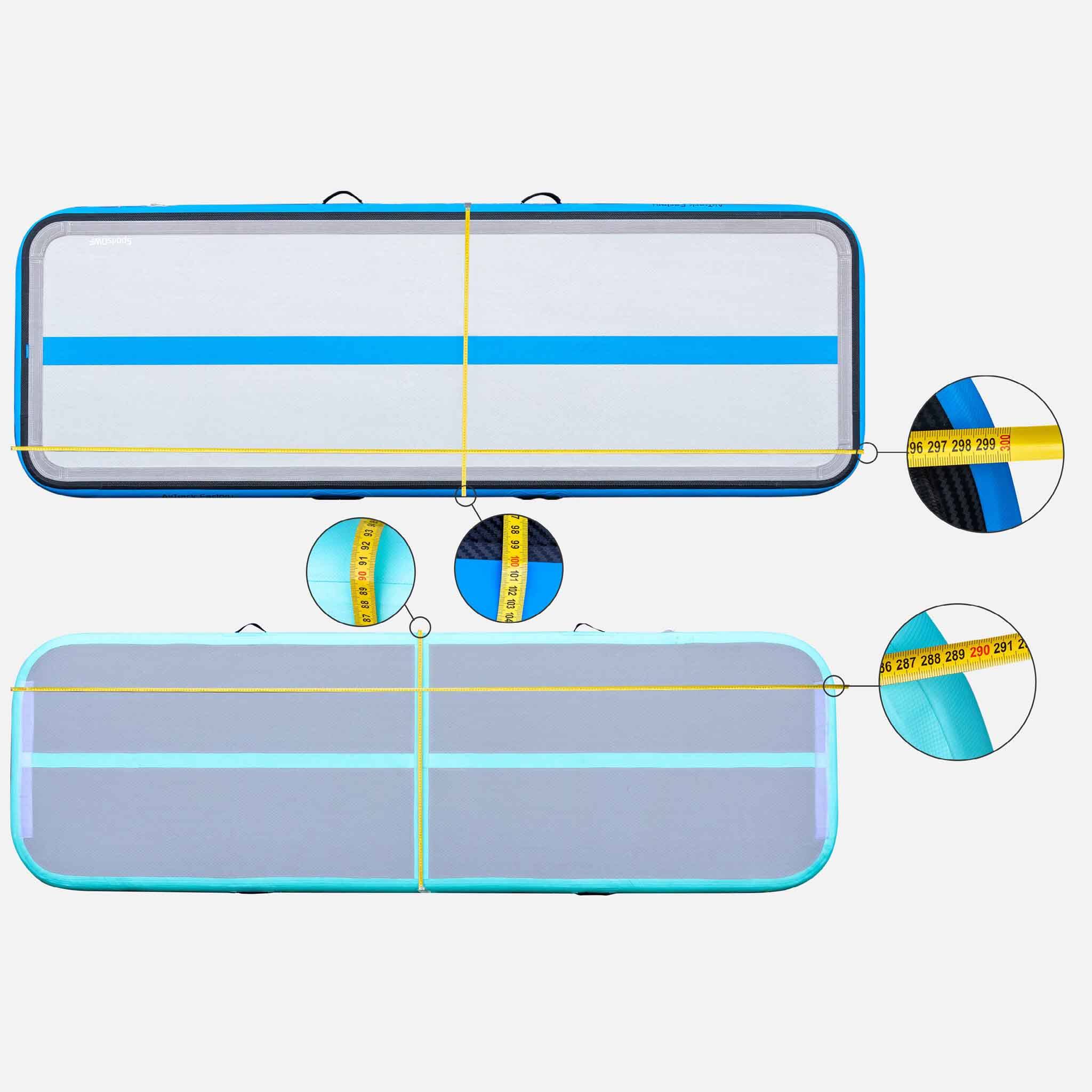 Size comparison between AirTrack Factory tracks and cheap imitation tracks